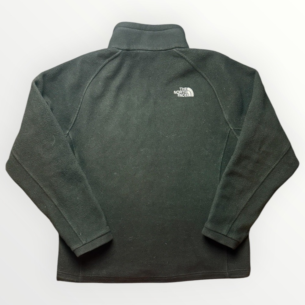 The North Face Mens Full Zip Fleece Jacket Black M Mock Neck Raglan Sleeve